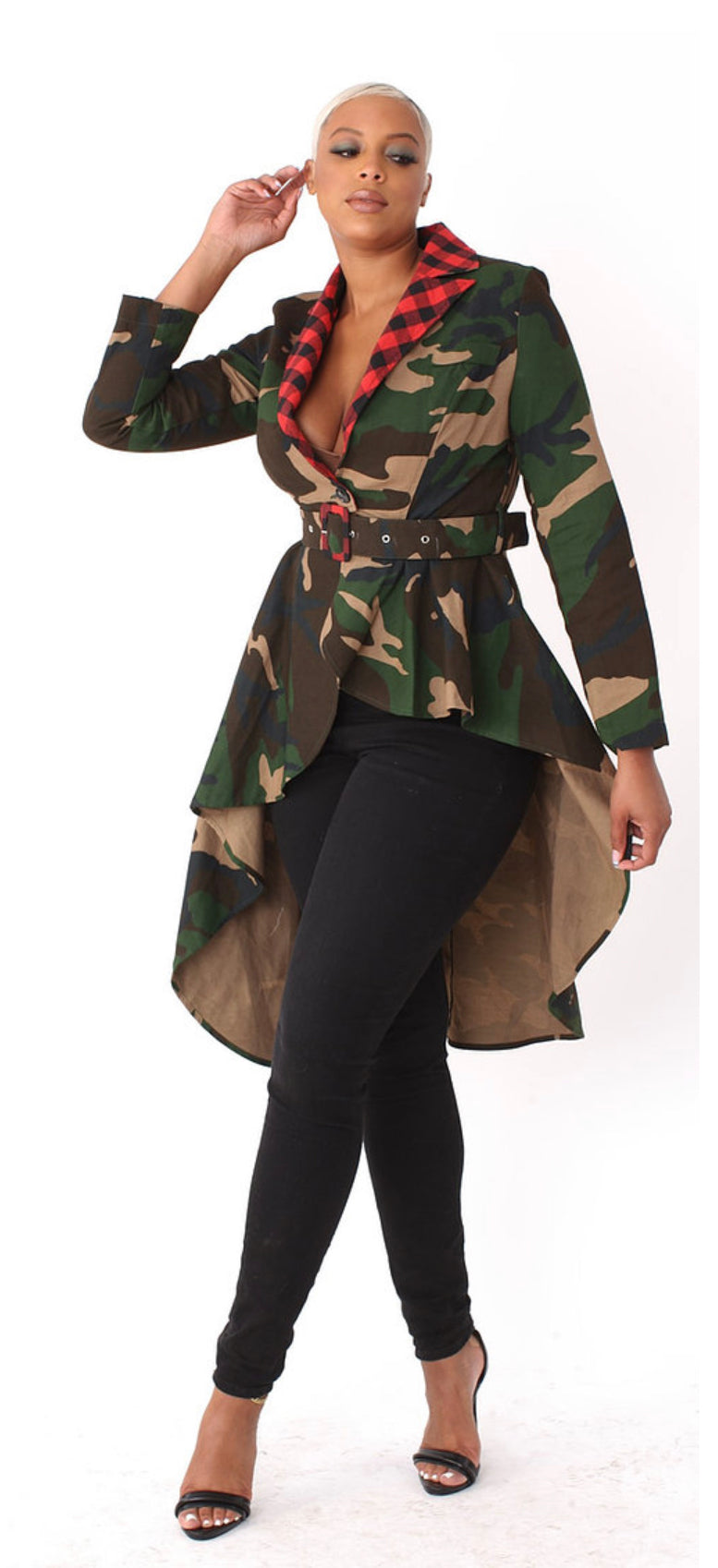 Sista Hi Low Camo Jacket